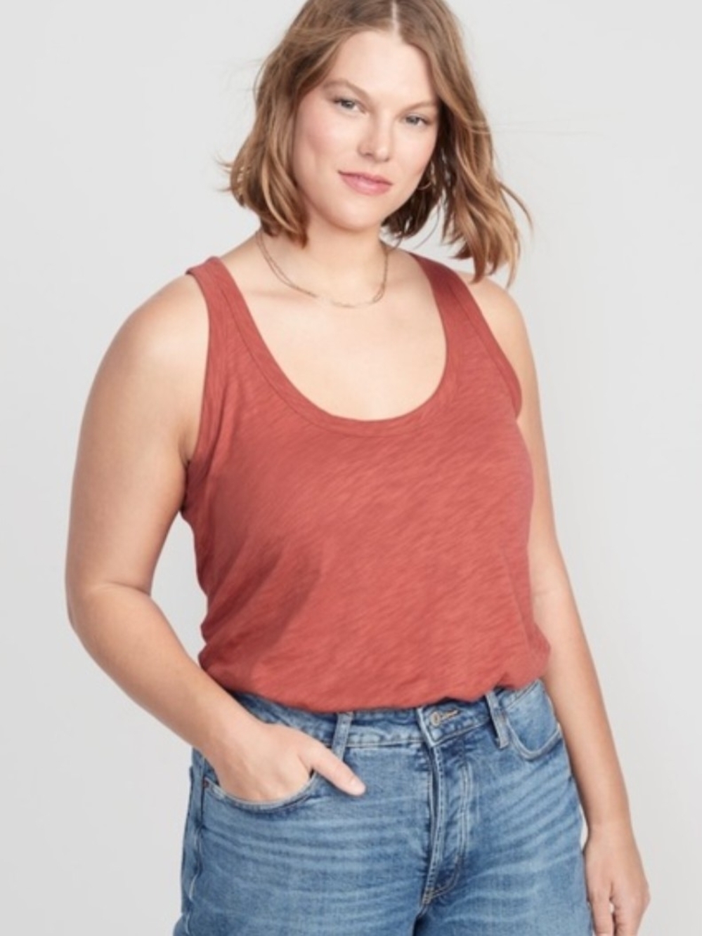 Old Navy Rust Scoop Neck Tank Top